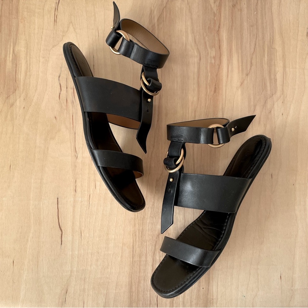 Chloe “Kingsley” Sandal Black & Gold Gladiator style US 7.5 / EU 38.5